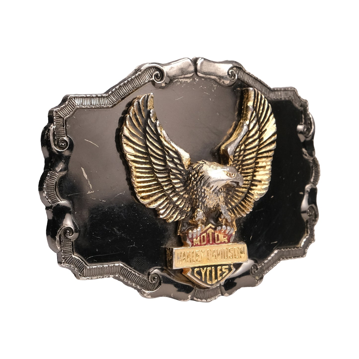 1980s Harley-Davidson Eagle Belt Buckle
