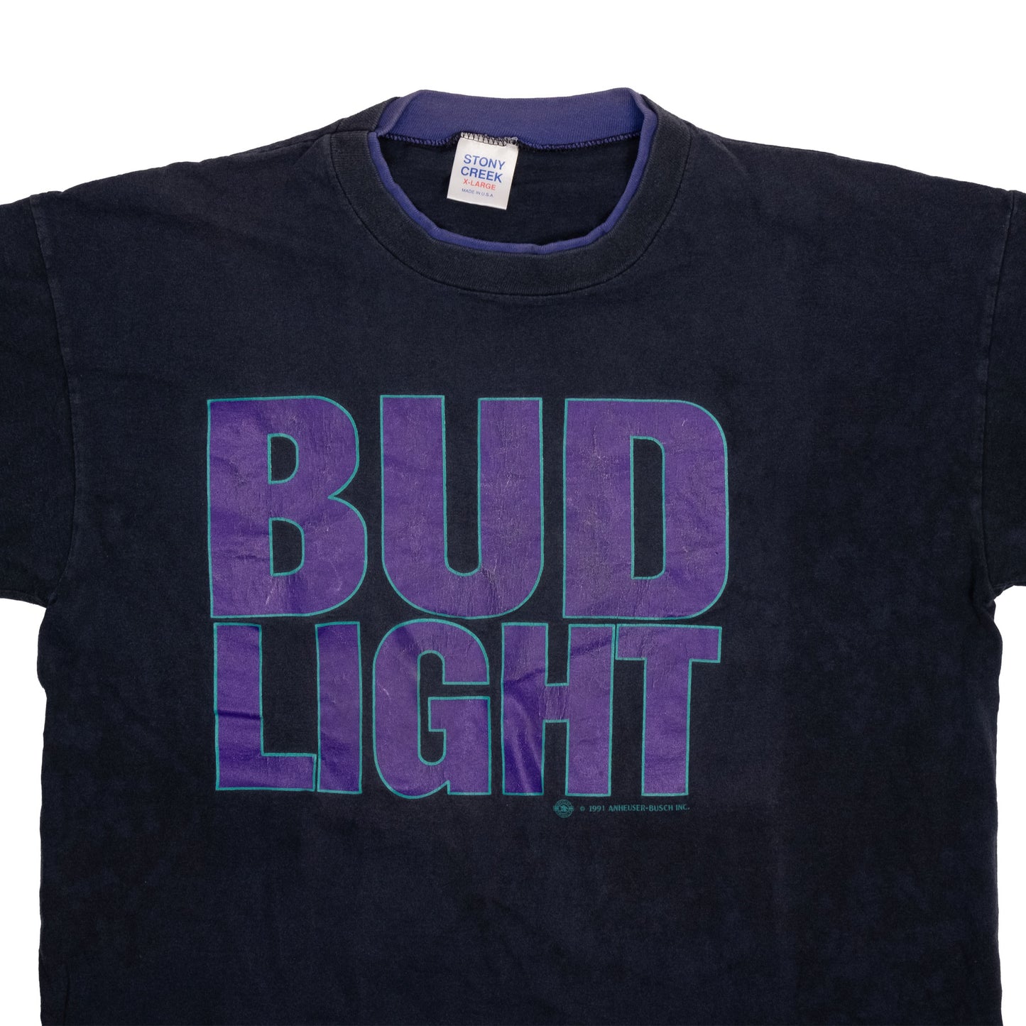 1991 Bud Light Navy Distressed
