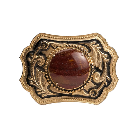 Vintage Western Cabochon Stone Belt Buckle